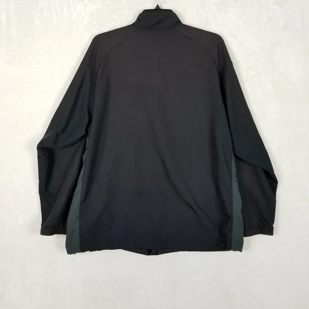 Nike Golf Pullover Men XXL Black 1/4 Zip Mock Neck Windbreaker Jacket